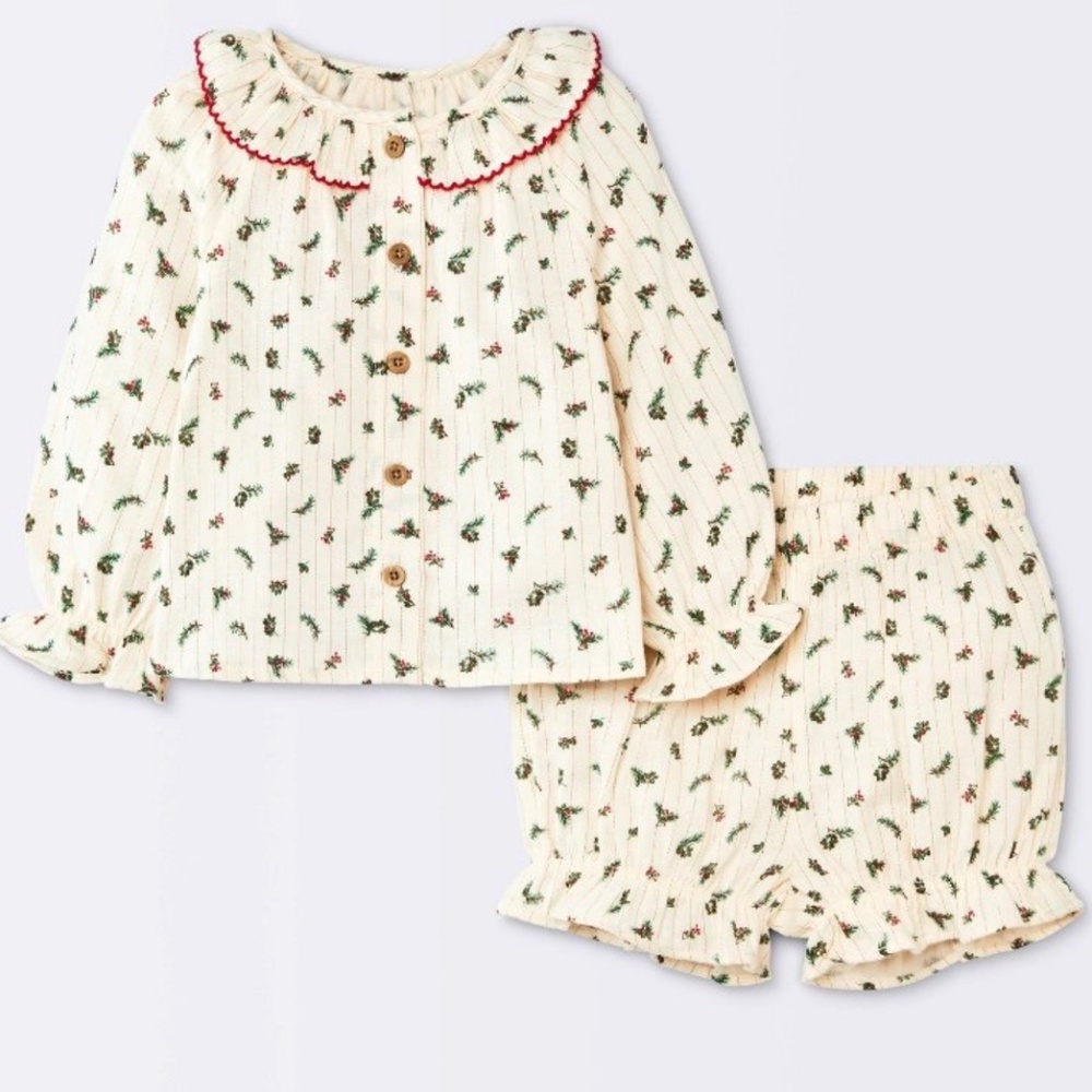 NWT- baby girl 2Piece Holiday set 3-6Mos